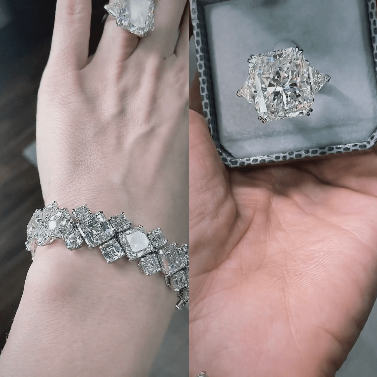 White Sapphire Ring & Bracelet Jewelry Set