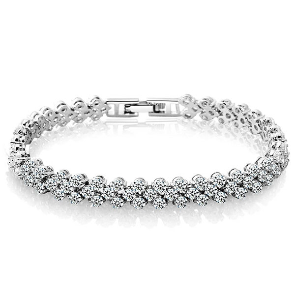 Round Cut White Sapphire Bracelet