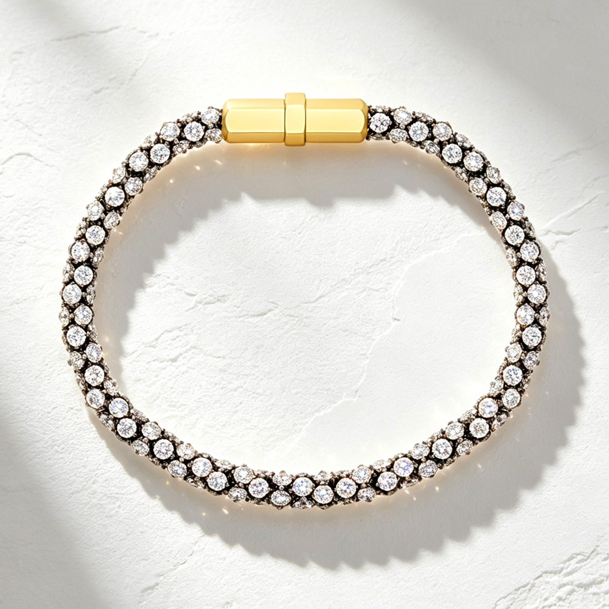 13ctw Allover-set Round Cut Multicolor Sapphire Statement Bracelet